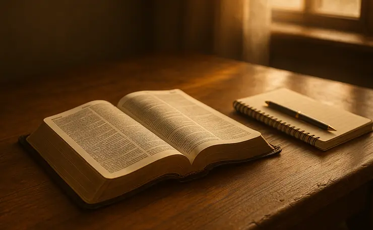An open Bible ready for study